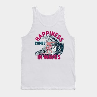 Happiness Comes In Waves, Surfing Tank Top